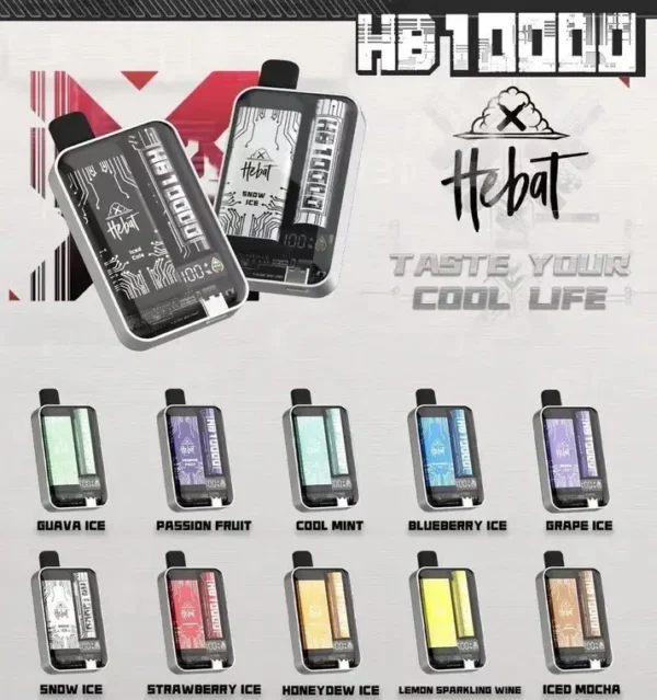 Hebat 喜貝 10000口拋棄式電子煙｜高容量續航配置・精緻機身設計・長效使用體驗