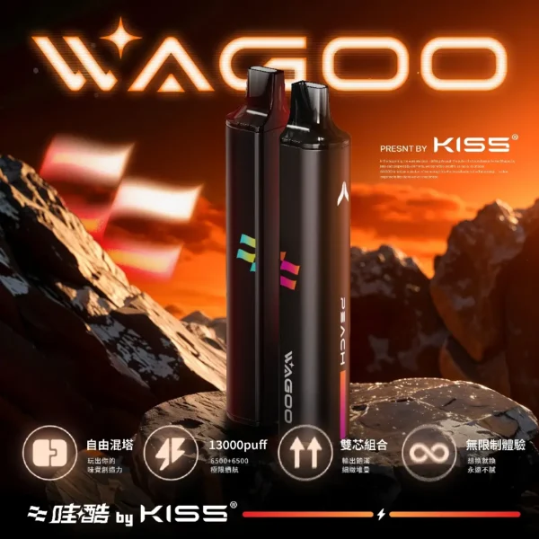 97c99b4678a4cee3c7bb27a69a00dadb.webp 哇酷 WAGOO KIS5 6500口雙芯混搭拋棄式電子煙|創新雙芯設計・混搭風味體驗・高容量續航配置