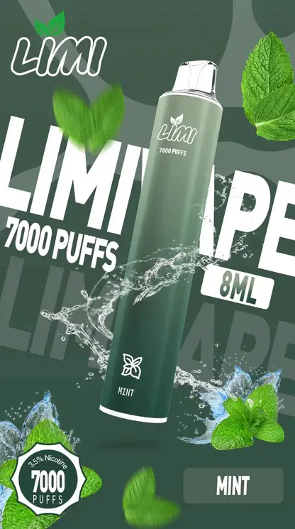 LIMI拋棄式一次性7000口-1.webp LIMI 7000口拋棄式電子煙|流線輕巧設計・高容量續航配置・細膩霧化體驗