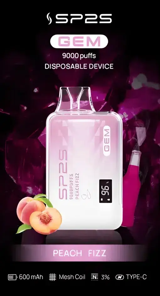 SP2S 思博瑞 GEM 9000口拋棄式電子煙｜寶石質感設計・高容量續航配置・旗艦級霧化體驗
