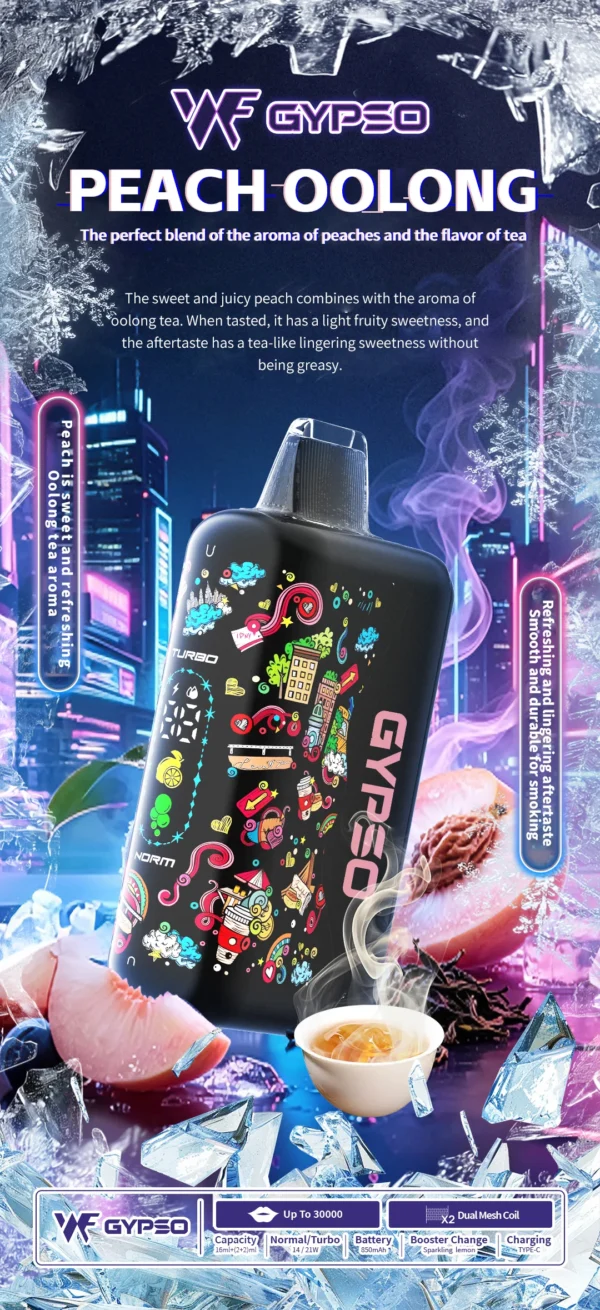 GYPSO滿天星30000口抛棄式電子煙-10 GYPSO 滿天星 30000口拋棄式電子煙|雙模式瓦數切換・雙網芯爆發力・極致大容量續航